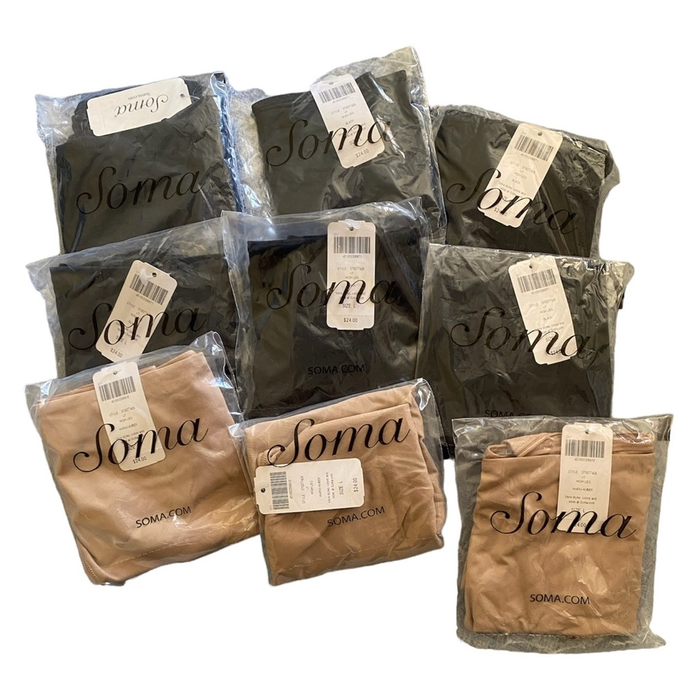 9 pair Soma Vanishing Tummy High Leg Brief